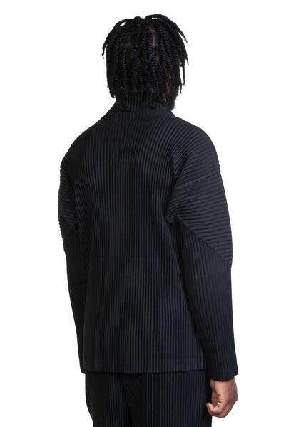 HOMME PLISSÉ ISSEY MIYAKE BASICS BLACK 1 Homme Plissé ISSEY MIYAKE Basics Zip Up Black | UJNG