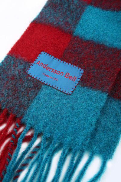 Andersson Bell Billy New Check Scarf Red | UJNG