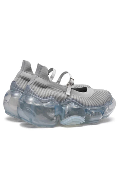 Grounds Moopie Knit Pump Gray / Ice Gray | UJNG