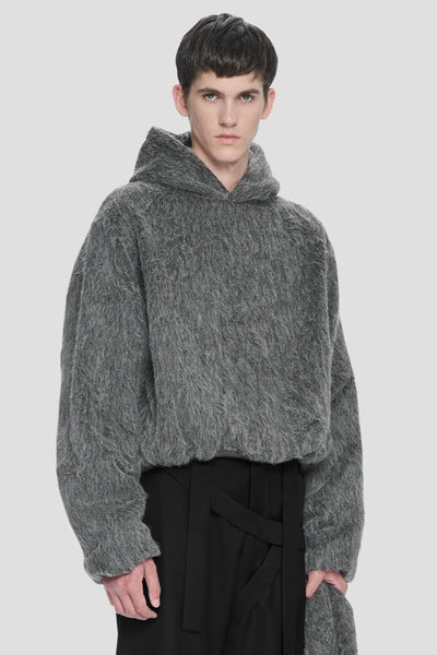 【HELIOT EMIL】 Pantheon フーディ HELIOT EMIL Gray Pantheon Hoodie Heliot Emil