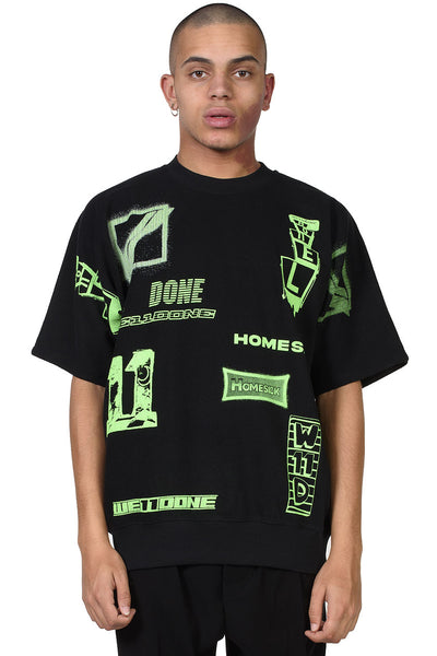 【関税込み】We11done ブラック Neon Logo 半袖Tシャツ 関税込み】We11done ブラック Neon Logo 半袖Tシャツ We11done