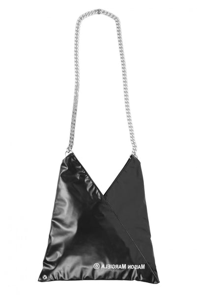 MM6 Maison Margiela Black Shiny Japanese Shoulder Bag | UJNG