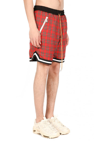 Mens red discount plaid shorts