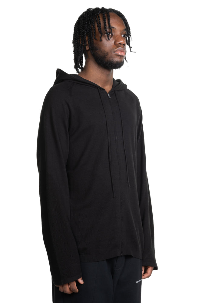 8.0 Knit Hoodie Right Black