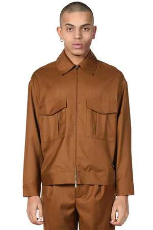 Lownn Brown Tobacco Utility Jacket