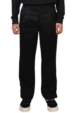 Lownn Split Straight Trousers Black for Men