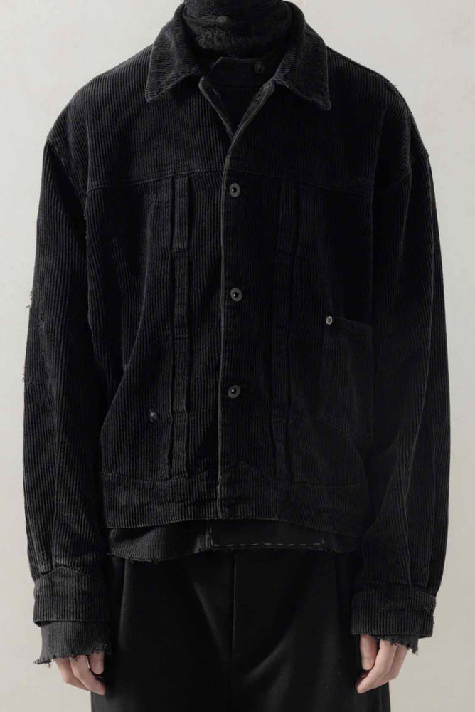 Aged Corduroy Jacket Black