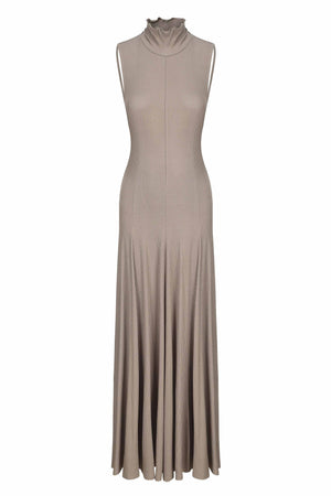 Backless Flora Maxi Dress Forest Grey