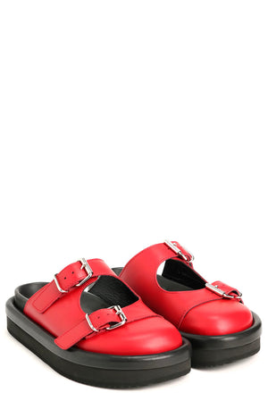 Belted Sandal Red