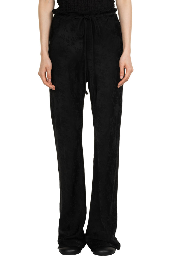 Bias Flared Pants Black