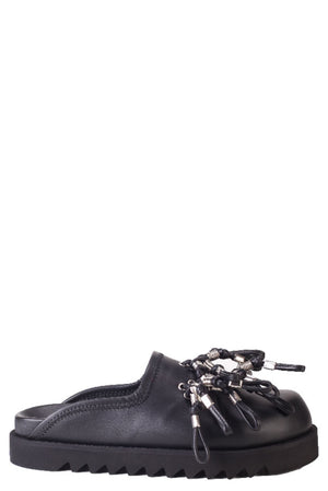 Black Leather Sabot