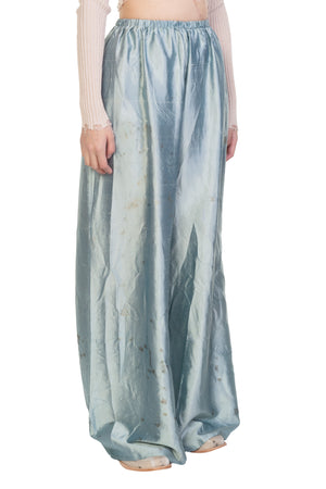 Blue Silk Dyed Trousers