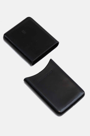 Moulded Leather Card Case Black