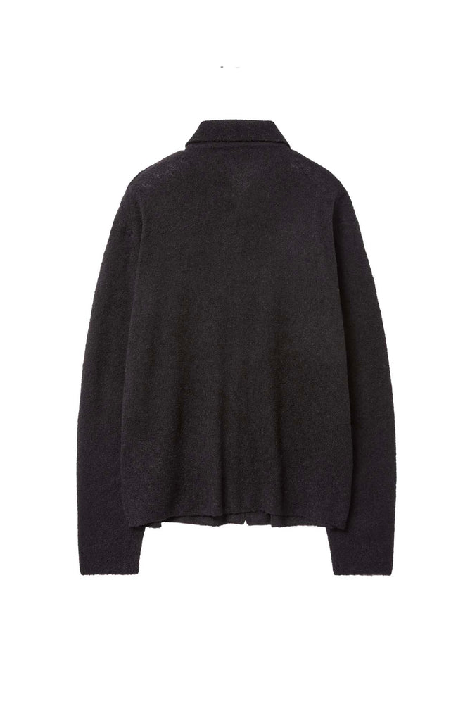 Boucle Zip Shirt Black