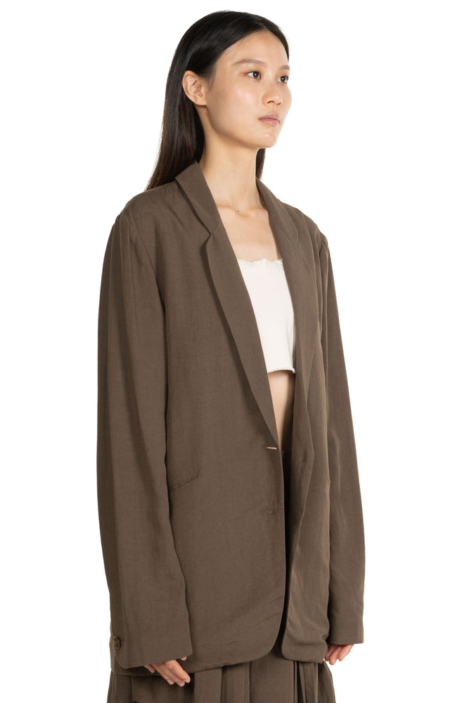 Brown Linen Blazer