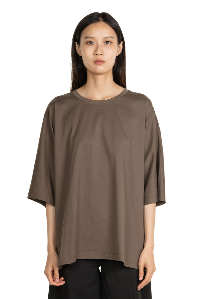 Brown T-shirt With Round Neck
