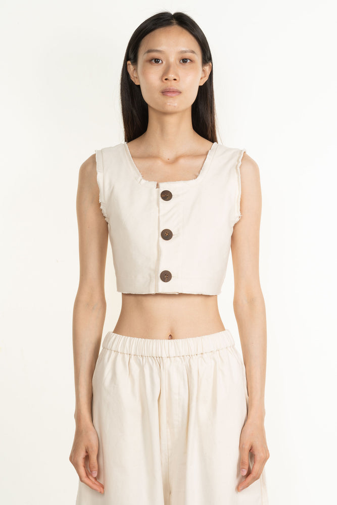 Cotton Tank Top Cream