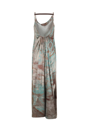 Cowl Neck Printed Dress