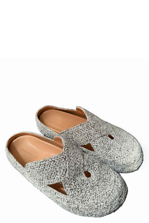 Crochet Sandal Black and White