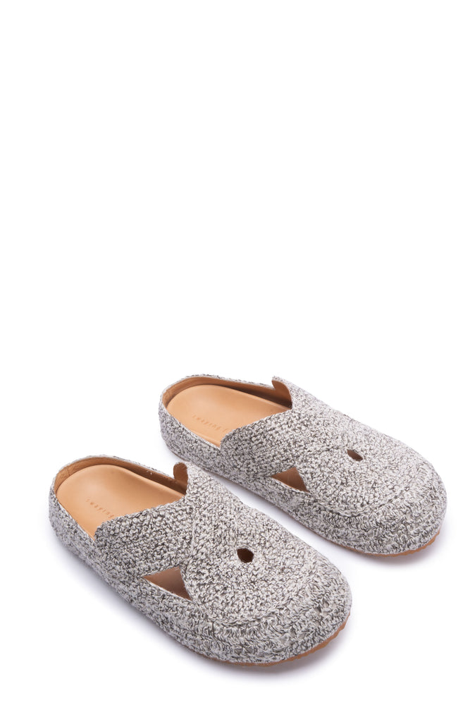 Crochet Sandal Black and White