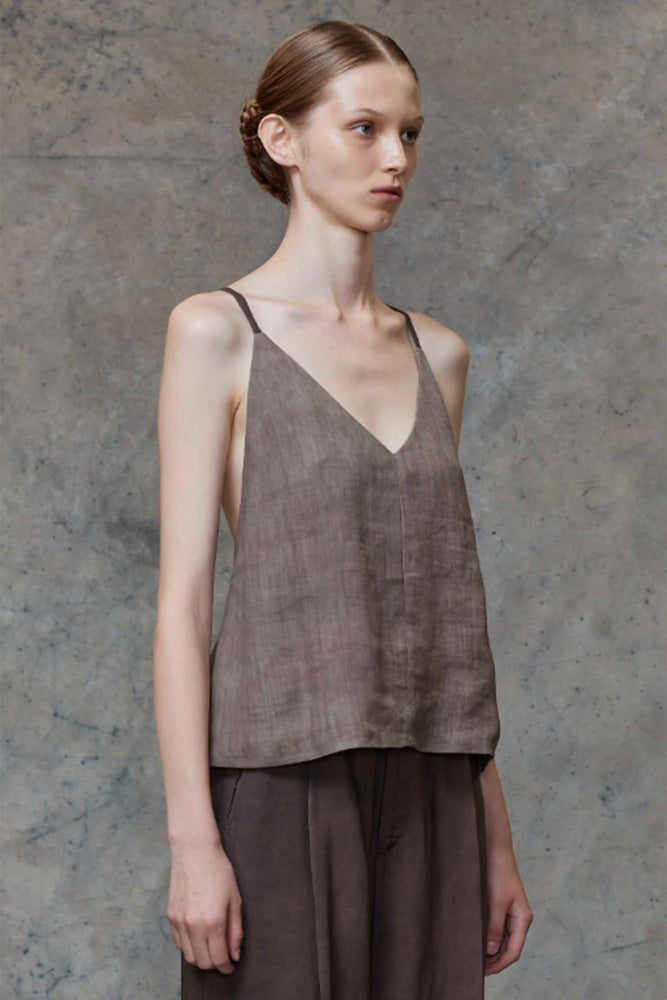 Cropped Halter Top Grey