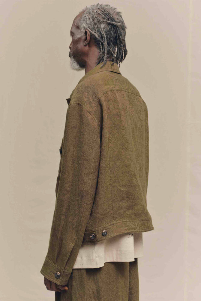 Ziggy Chen Cropped Jacket Olive