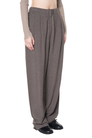 Dark Taupe Pleated Trousers