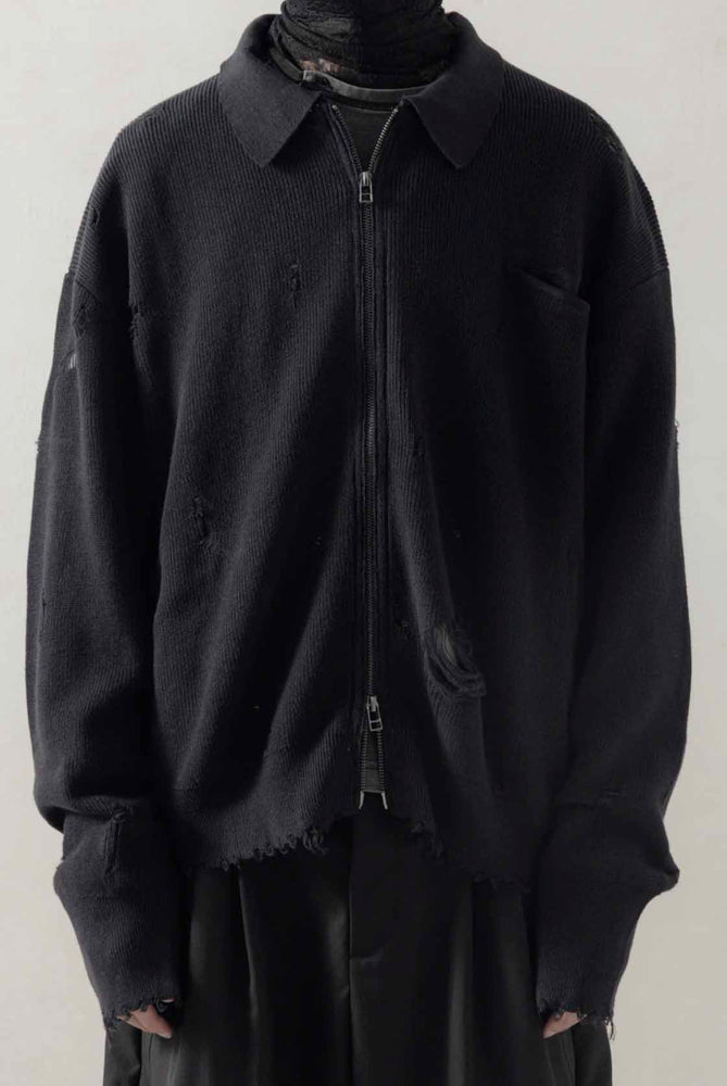 Destroyed Knit Black