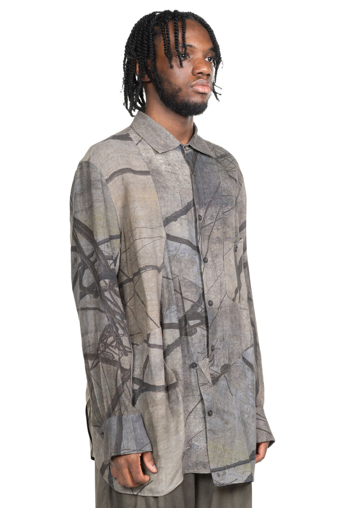 Digital Print Asymmetric Shirt