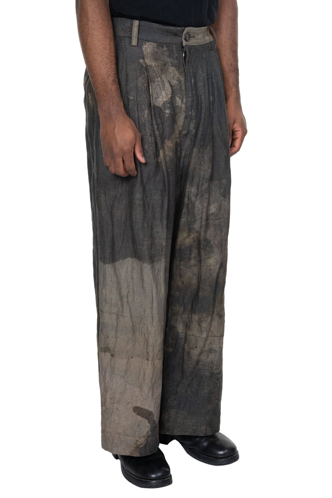 Digital Print Straight Leg Trousers