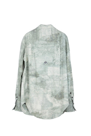 Digital Print Wool Shirt Jacket