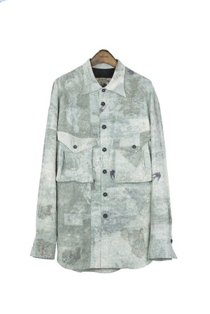 Digital Print Wool Shirt Jacket