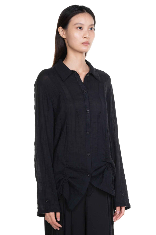 Drawstring Shirt Black