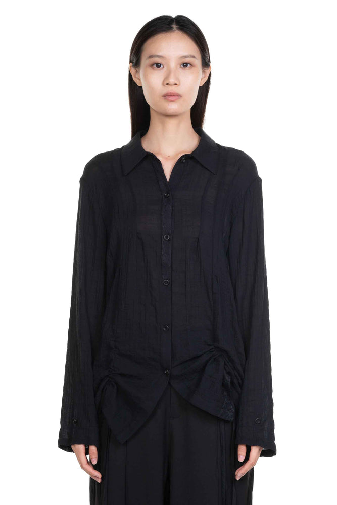 Drawstring Shirt Black