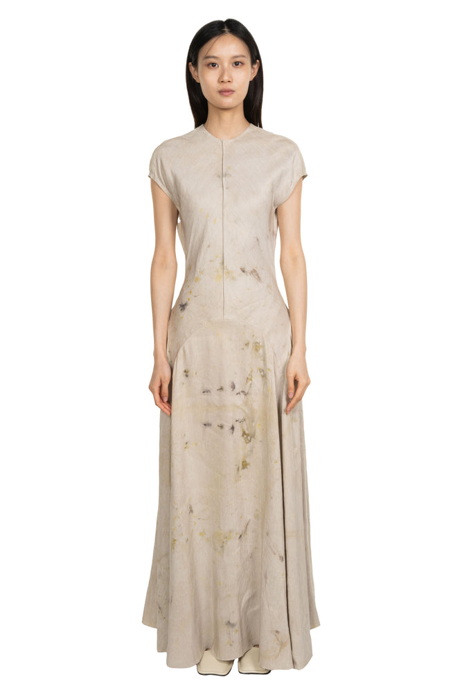 Dyed Linen and Silk Dress