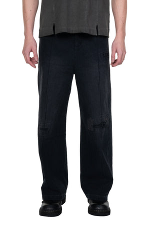 E Distressed Chino Black Washed
