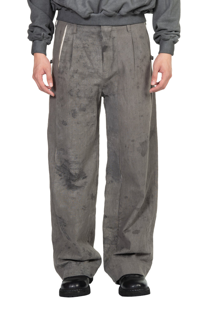 E Pants Natural Dyed Grey