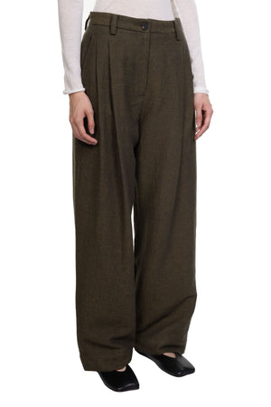 Extra Long Straight Trousers Green