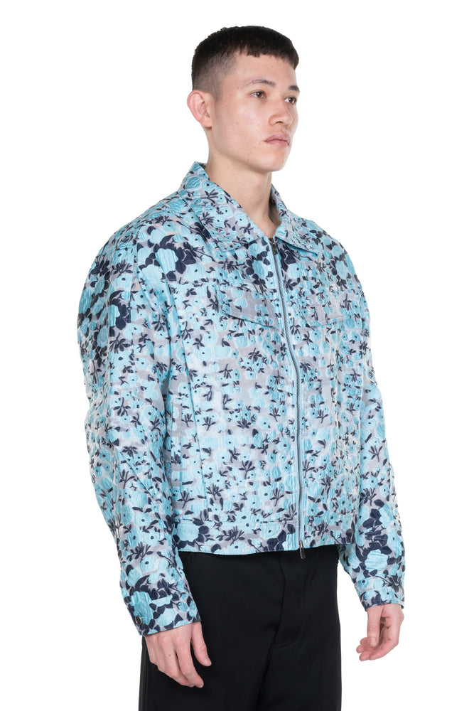 Fabrian Flower Zip-Up Jacket