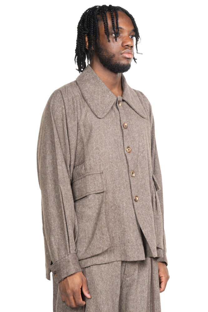 Farmer Jacket Antique Herringbone Wool