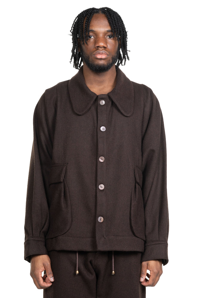 Farmer Jacket Naturally Dyed Boiled Wool