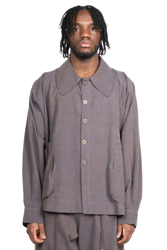 Farmer Jacket Persimmon Indigo Dyed Cotton