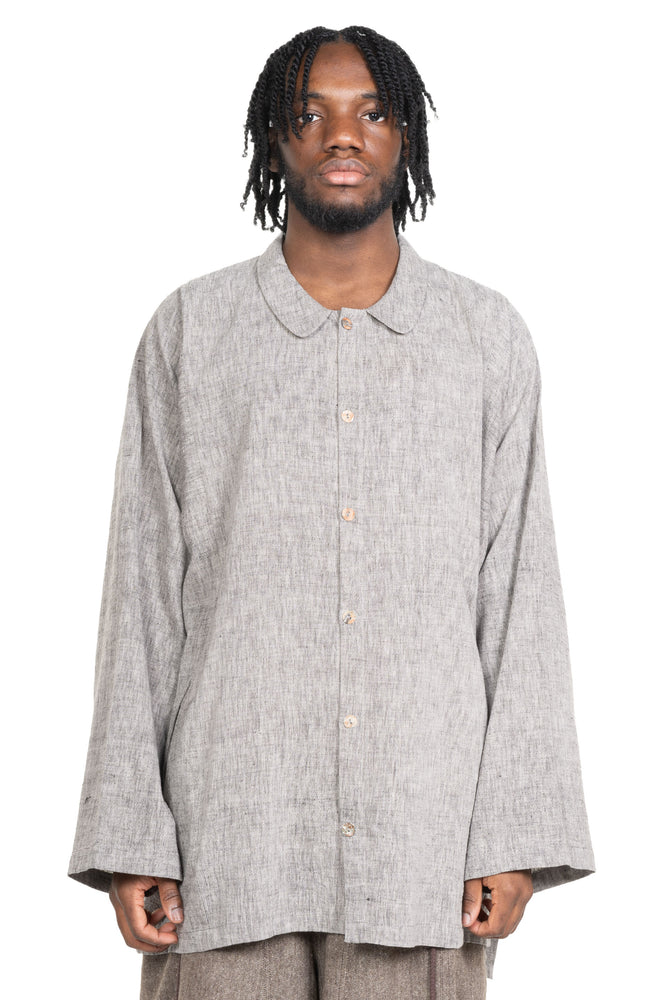 Farmer Shirt Handwoven Grey Melange