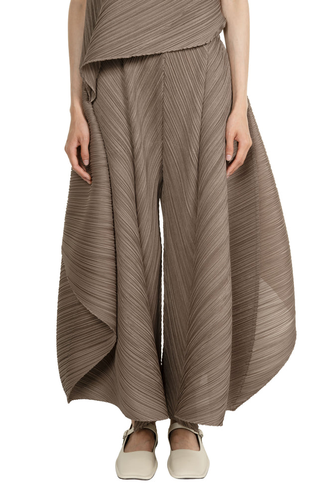 Flare Trousers Greyish Brown