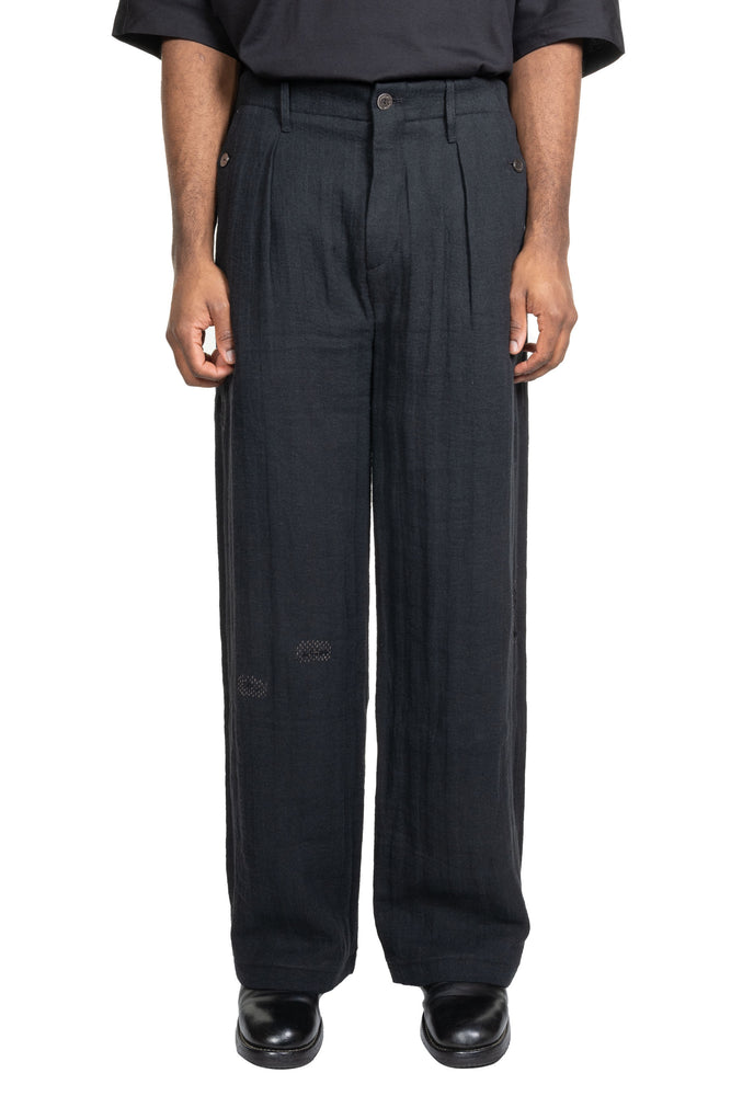 FM 0222 Pants Frayed Black