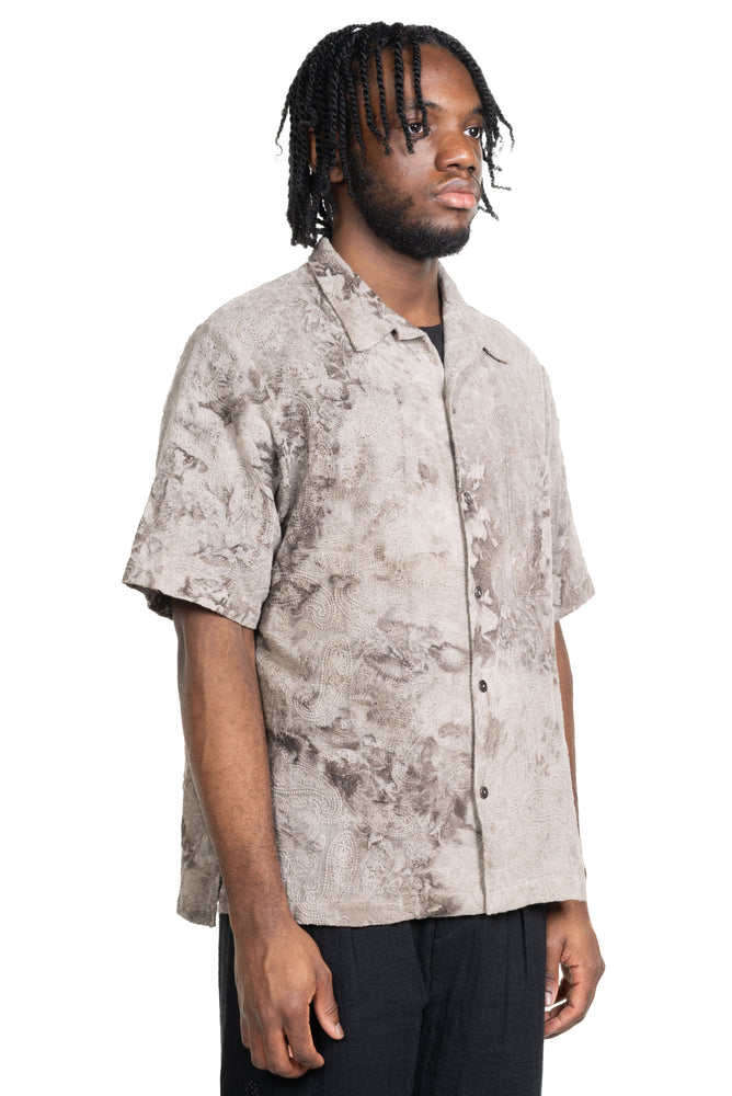 FM Frayed Shirt Natural Dyed Grey