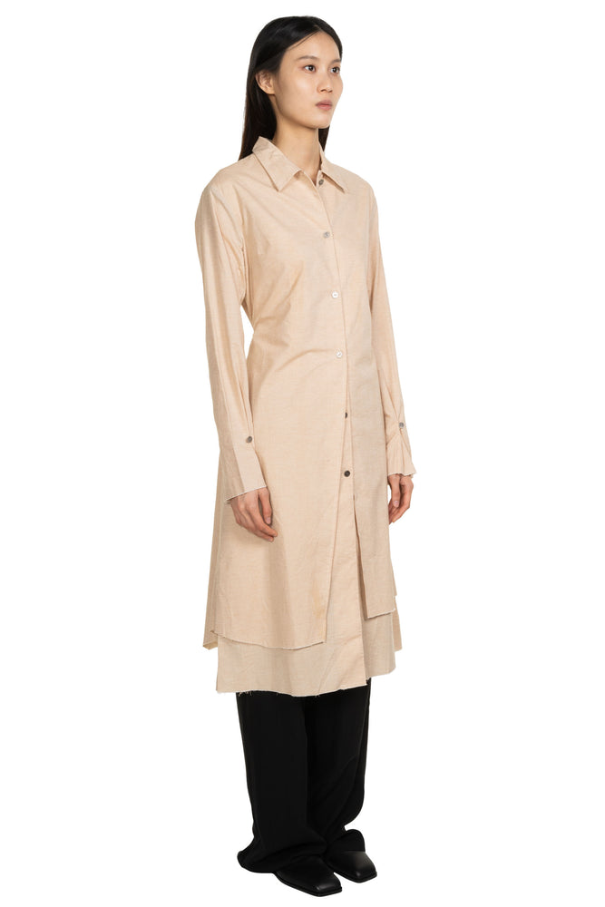 FM Layered Shirt Natural Dyed Beige
