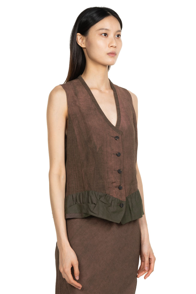 Gathered Hem Waistcoat