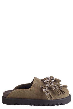 Green Suede Sabot