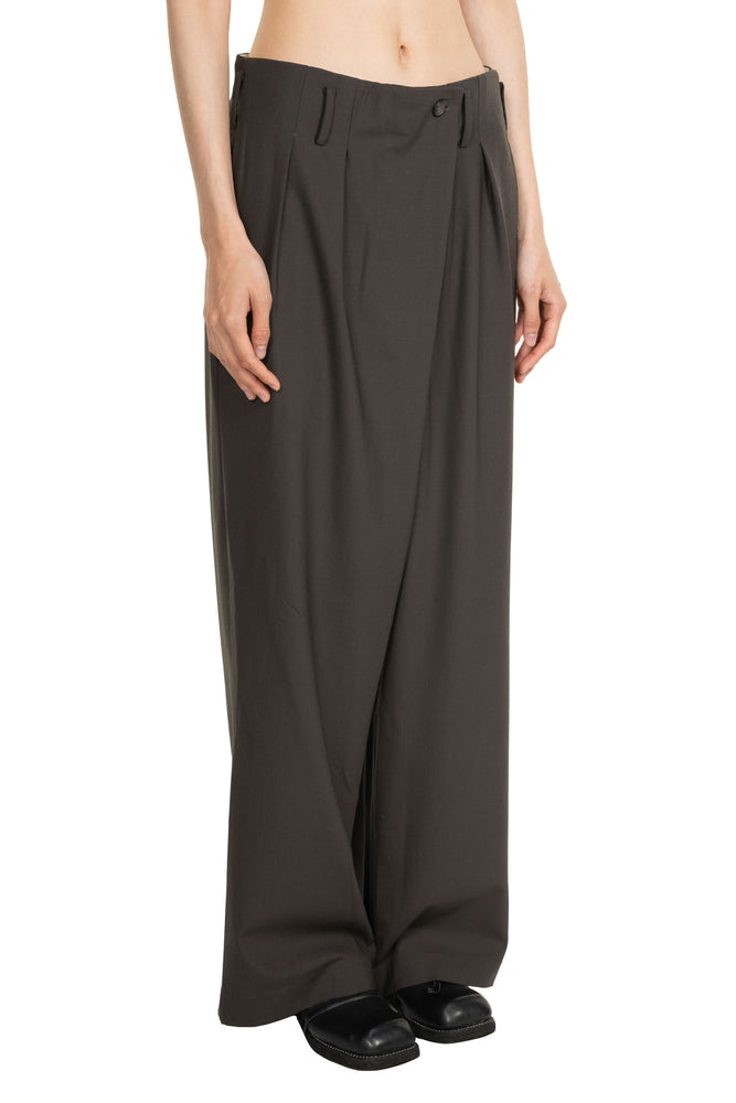 High Waist Trousers Chocolate Charcoal